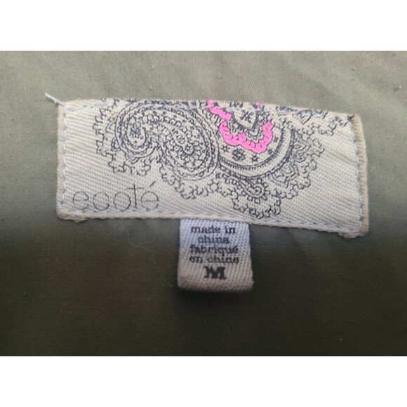 Ecoté Women's Olive Green Military Utility Jacket w/Pockets Cotton Blend Size M - Picture 3 of 7